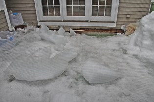 ice dam on deck floor